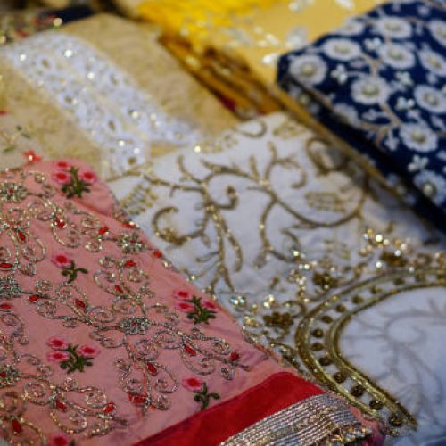 istockphoto-1331734586-612×612 Close-up view of indian woman fashion wear kurtis or salwar kameez in shop display